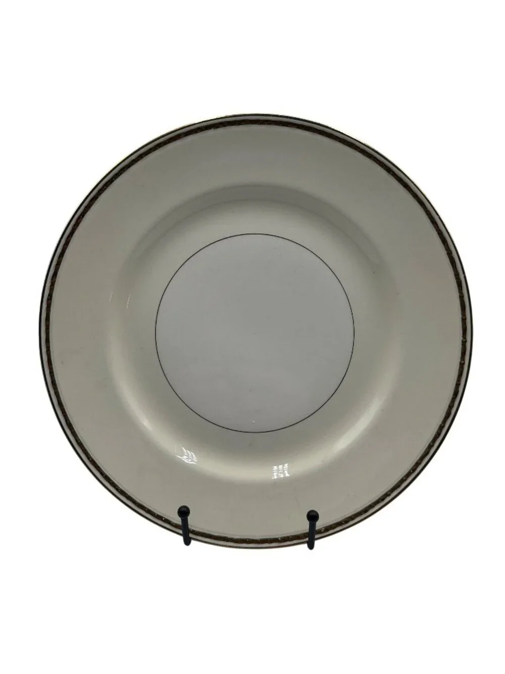 Homer Laughlin Georgian Eggshell Plate Beige Gold Trim Vintage 1950s Made In USA
